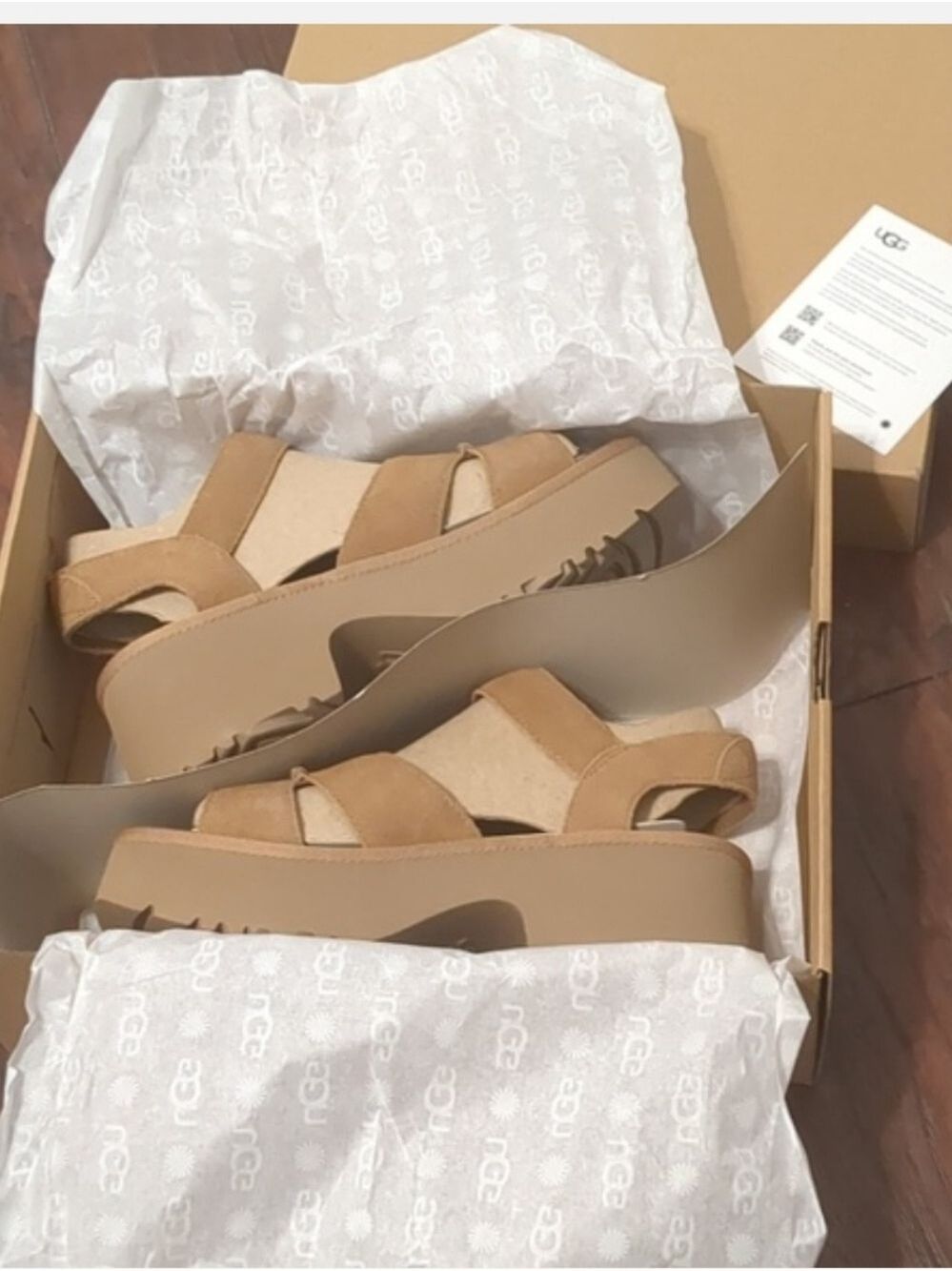 New Ugg New Height Ankle Strap Sandals  9